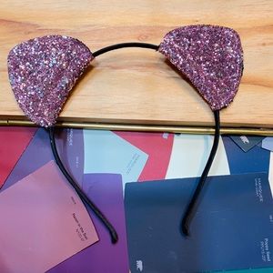 Glitter Pink Kitty Ears